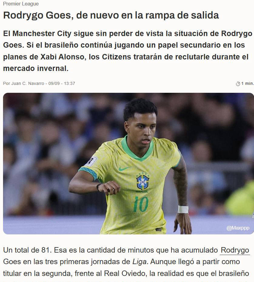 曼城力克尤文，罗德里戈关键制胜的简单介绍